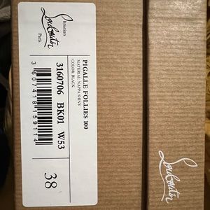 Christian Louboutin Pigalle Follies Leather 100mm Red Sole High-Heel Pumps Black